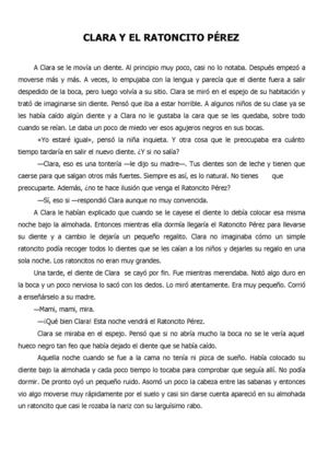 CUENTOS INFANTILES PARA ALUMNOS DE 1er GRADO