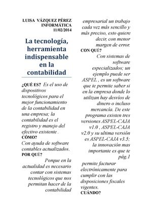 la tecnología herramienta indispensable en la contabilidad