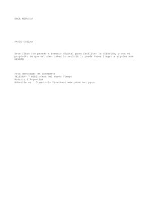 Once minutos- Paulo coelho