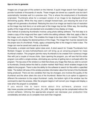 Easy methods to Produce Thumbnail Images in Batch