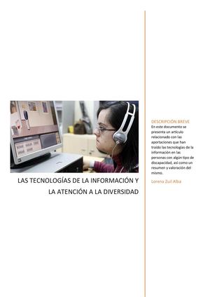 Las tecnologías de la información y la atención a la diversidad