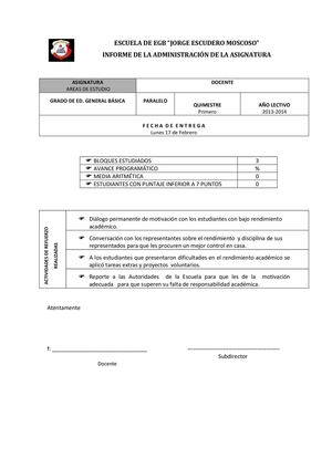 Administrar asignatura