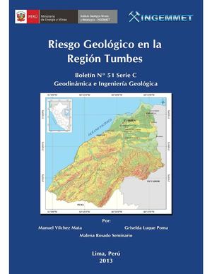 Boletin N° 051- Riesgo Geologico en la Region Tumbes