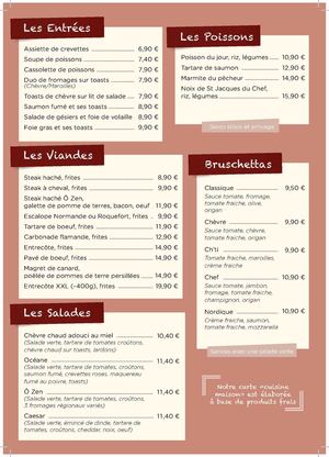 Réalisation Menu Ozen Wimereux