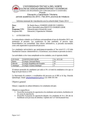 Informes de vinculación