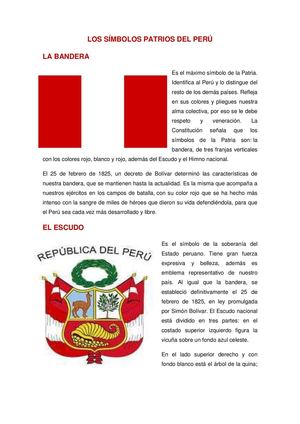 simbolos patrios del peru