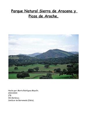 Parque Natural de Sierra de Aracena y Picos de Aroche.