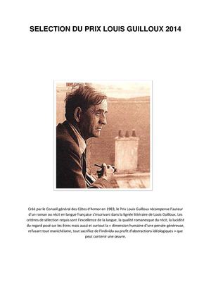 Sélection du Prix Louis Guilloux 
