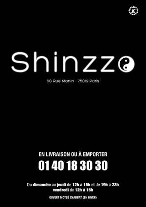 Shinzzo Restaurant Cacher la Carte