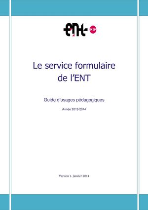 Guide d'usage du formulaire ENT