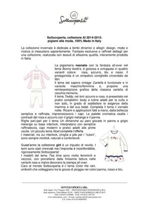 Sottocoperta - Comunicato Stampa AI 14-15