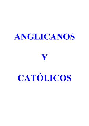 ANGLICANOS Y CATOLICOS