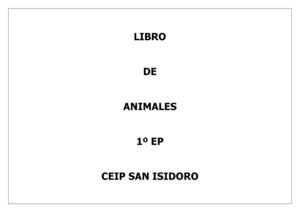Libro de animales 1º EP