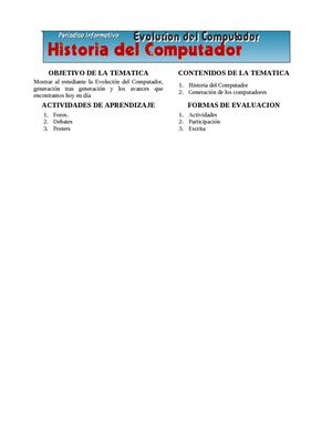 Informativo Evolucion del PC