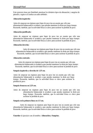 alinacion y sangrias