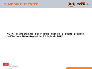 Modulo tecnico - Parte 1