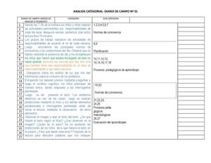 Categorizacion de diarios  en investigación acción