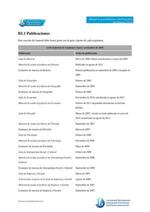 Manual de procedimientos 2014 del IB