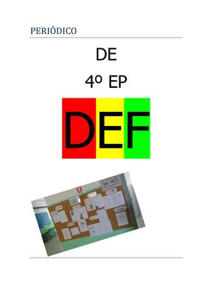 Periódico DEF de 4º EP (1ª edición)