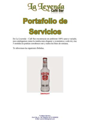 Portafolio La Leyenda Cafe Bar