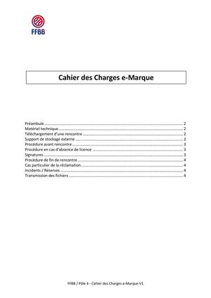Cahier des charges E-Marque