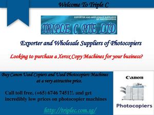 Exporter and Wholesale Supppliers of Photocopiers