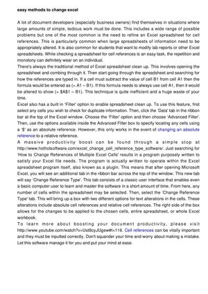 How to Modify Excel References from Absolute to Relative