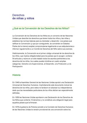 DERECHOS DE LOS NIÑOS Y NIÑAS 