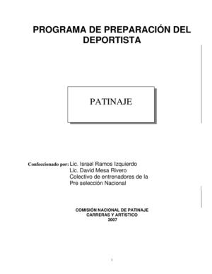 Plan de entrenamiento para patinaje artistico