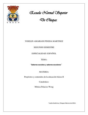 Saberes sociales y saberes escolares