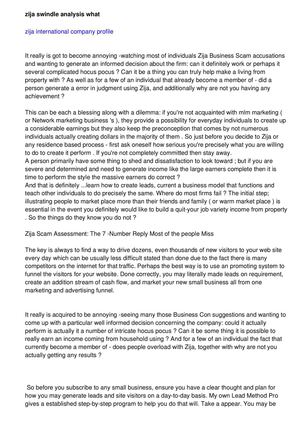 


 The Zija Business  Con Evaluation: What They Aren't Telling Anyone
