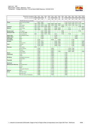 Horaires bus Thann -Sewen