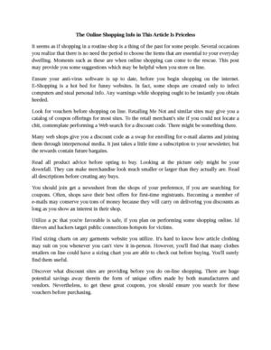 The Online Shopping Info in This Article Is Priceless