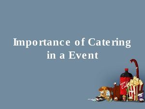 Importance of Catering in a Event