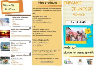 Plaquette enfance jeunesse