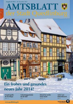 Amtsblatt 01/2014 der Stadt Quedlinburg vom 28. Dezember 2013