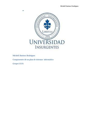 Componentes de un plan de sistema informatico