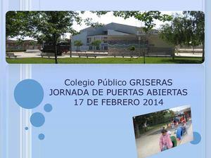 JORNADA PUERTAS ABIERTAS 2014  para el curso 2014 15