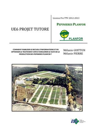 Projet tutoré : traçabilité et informatisation