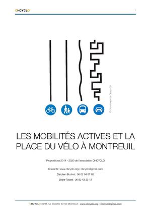 Les mobilités actives et la place du Vélo à Montreuil