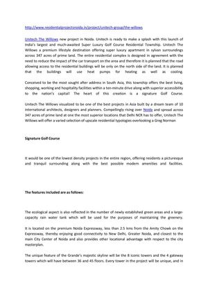 Unitech The Willows Sector 96 Noida