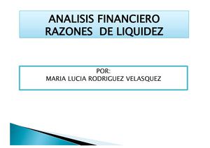 Indicadores Financieros de Liquidez