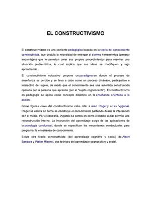 EL CONSTRUCTIVISMO