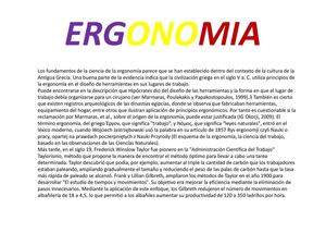 LA ERGONOMIA