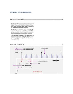 LECTURA DEL CALIBRADOR MAYORGA