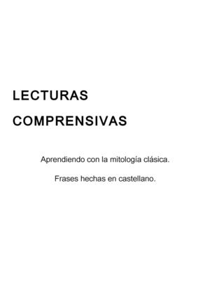 lecturas comprensivas en lengua castellana