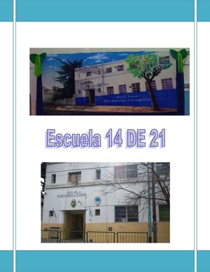 HISTORIA DE LA ESCUELA 14 DE 21 "RICARDO LEVENE" EN EL BARRIO DE VILLA LUGANO