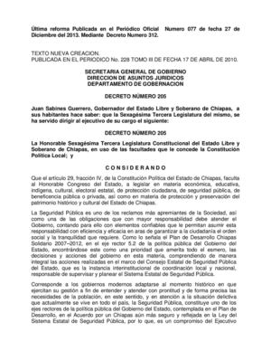 Ley que Establece las Bases de Operación de la Secretaría de Seguridad y Protección Ciudadana del Estado de Chiapas
