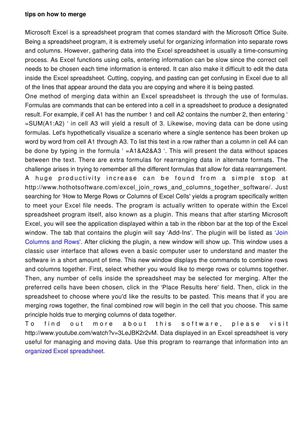 How to Merge Rows and Columns in Microsoft Excel