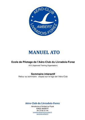 Manuel ATO de l'Aéro-Club du Livradois-Forez